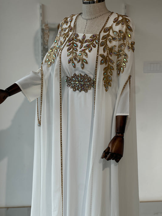 Kaftan white gold