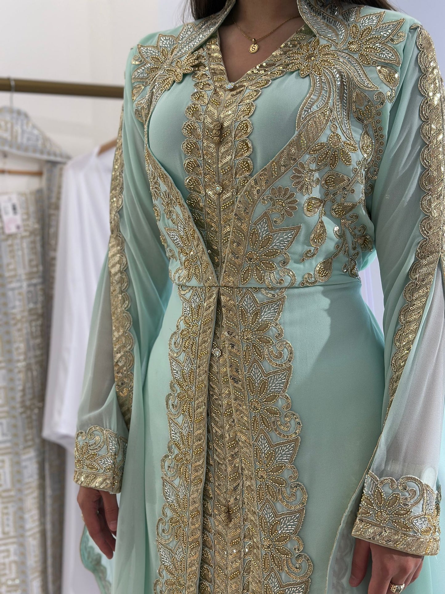 Tirkizni unikatan kaftan